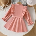 thumbnail image 4 of Vividxx Dress For Girls Kids Double Breasted Trench Coat For Girls Elegant Long Sleeve Ruffle Fall Outerwear With Waist Tie For Toddler 5-6 Years, 4 of 9