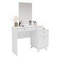 thumbnail image 5 of BS Canada Import Decor BS-100018 Santa Monica 2-Drawer Dressing Table with Mirror, White, 5 of 7