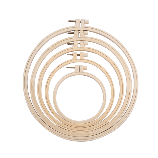 5 Pcs 3 Inch to 8 Inch Embroidery Hoops Set Plastic Round Hoops for Embroidery Craft Sewing and Ornaments Sewing