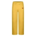 thumbnail image 3 of Riecok Mens Sweatpants Open Bottom Elastic Waist Drawstring Solid Color Straight Leg Outdoor Running Jogger Pants with Pockets Yellow L, 3 of 5