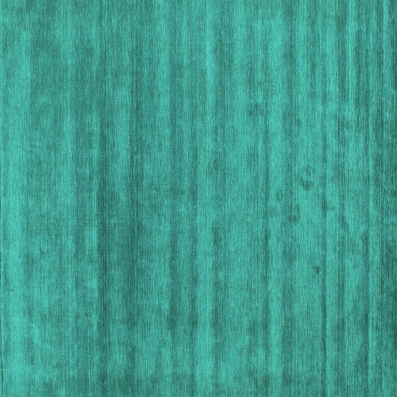 Ahgly Company Indoor Square Abstract Turquoise Blue Contemporary Area Rugs, 8' Square