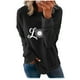 thumbnail image 2 of ICHUANYI Clearance Fashion Woman Round Neck Long Sleeve T-Shirt Printing Loose Sweatshirt Blouse Tops ICHUANYI "ICHUANYI", 2 of 5