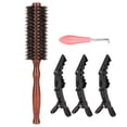 thumbnail image 1 of Oubit Ensemble de Brosses à Cheveux Rondes à Poils, Brosse Ronde en Bois Ensembles de Brosses Rondes à Poils Brosse Ronde en Bois Conçue pour les Professionnels, 1 of 9