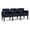 Open House Navy, variant on Belmont Lounge Reception 3 Seat Tandem Seating / Black Steel Legs / Navy Blue
