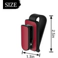 thumbnail image 2 of Glasses Holder for Car Sun Visor, Metal Sunglasses Hanger Clip, Eyeglasses Holder with Sponge Mat, Glasses Mount for Auto Visor, Universal Interior Accessories Trucks SUVs (Black/Red), 2 of 5