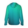 thumbnail image 3 of Uemuo Green Turquoise Teal Pattern Women's Full Zip UPF 50+ Sun Protection Hoodie Jacket Long Sleeve Sun Shirt Hiking Outdoor Performance with Pockets-Large, 3 of 9