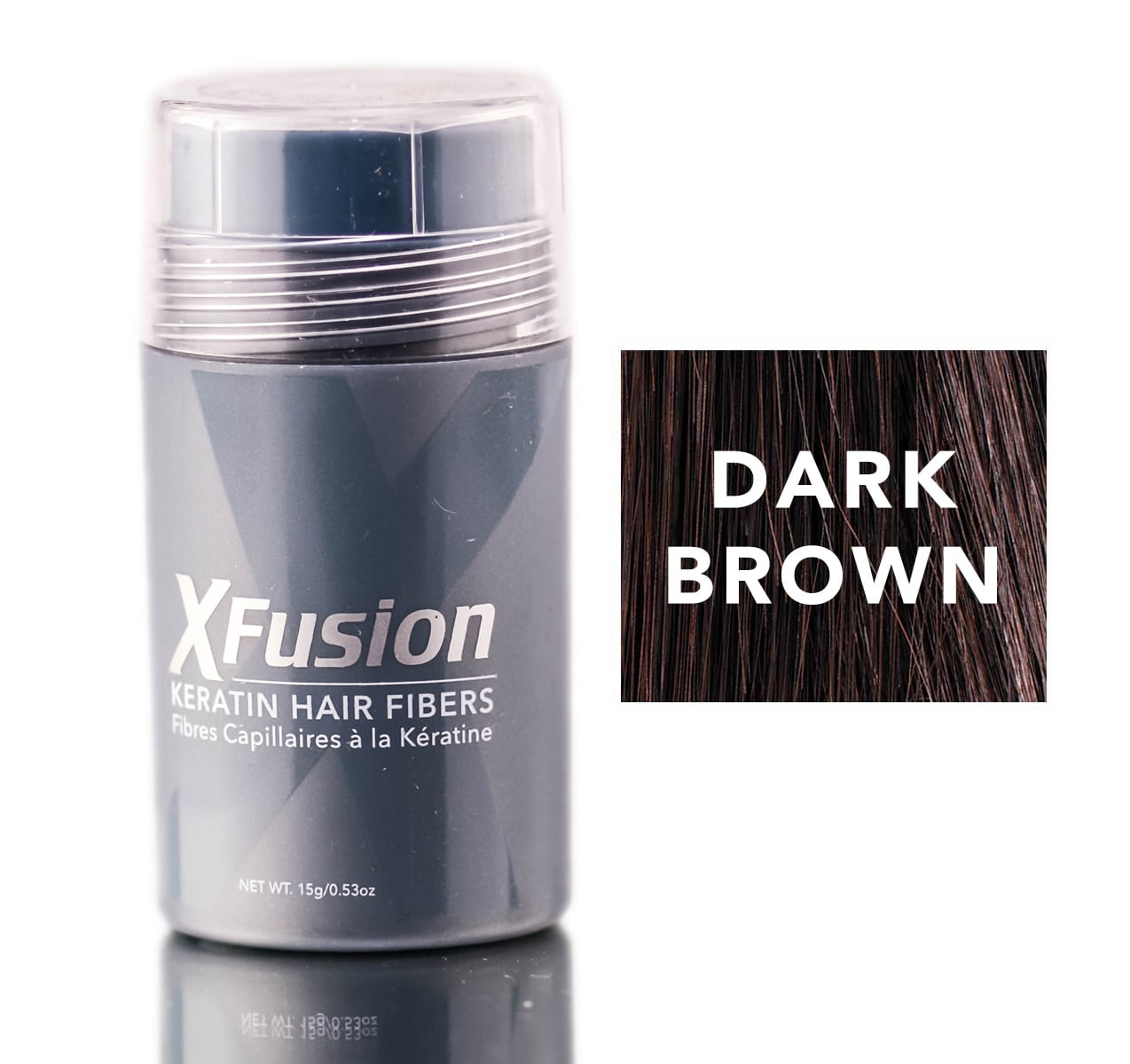 XFusion Dark Brown Keratin Hair Fibers (Size 0.53 oz)