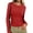 Bm-04 VG Red, variant on Anygrew Women Long Sleeve Shirts Casual Fall Basic Slim Knit Ribbed Tops Stretch Crewneck T Shirt