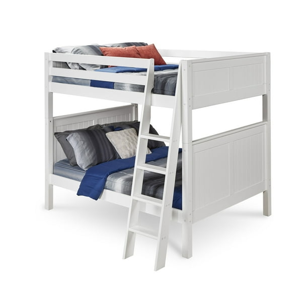 Camaflexi Full over Full Bunk Bed Panel Headboard Angle Ladder