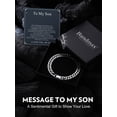 thumbnail image 5 of Bandmax 8MM Stainless Steel Cuban Chain Bracelets for Men Women Miami Curb Link Hand Chain Gift with Card To Son Graduation Birthday Father's Day, 5 of 8