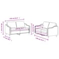 thumbnail image 4 of vidaXL 2 Piece Sofa Set with Cushions Black Fabric, 4 of 4