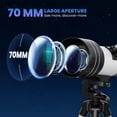 thumbnail image 4 of Outsunny Telescope for Adults, 70 mm Aperture 300 mm Refractor Telescope, 4 of 10