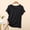 Black, variant on Sleep Shirts for Women Pajama Tops for Women Modal Round Neck Solid Color Pajamas Top White