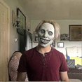 thumbnail image 3 of Scary Halloween Mask, White Smiling Eyes Devil Mask Skull, Scary Smiling Evil Devil Mask Party Cosplay Props for Adults (Red Eyes), 3 of 5