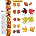 thumbnail image 3 of Vlemua 2 Pack Fall Garland Maple Leaf, 5.9Ft/Piece Hanging Vine Garland Artificial Autumn Foliage Garland Thanksgiving Decor for Home Wedding Fireplace Party Christmas (Light Yellow), 3 of 14