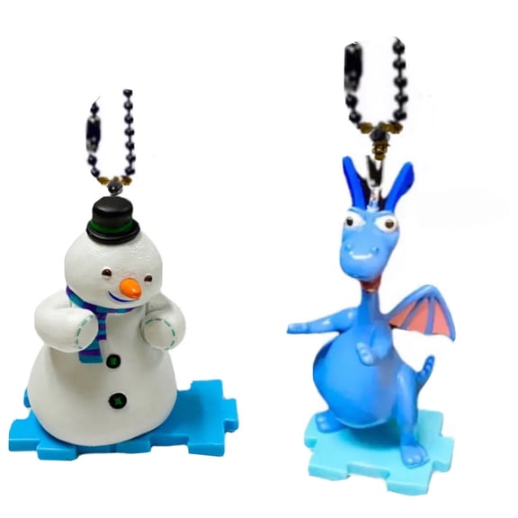 Stuffy Dragon & Chilly Keychain Dangler Pvc Figure Figurine Doc Mcstuffins Charm