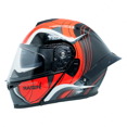 thumbnail image 1 of Casco abatible deportivo para moto Rasen rojo con franjas grises rojo L, 1 of 9