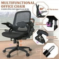 thumbnail image 6 of XunKA Ergonomic Swivel Task Chair High Back Home Desk Chair Computer Office Chair Mesh Rolling Work Chairs with Flip Up Arms Height Adjustable Swivel Wheels for Adult, 6 of 9