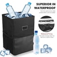 thumbnail image 4 of Bote de basura para coche con tapa, plegable y portátil, impermeable, cubeta de basura multiusos, negro, 4 of 4