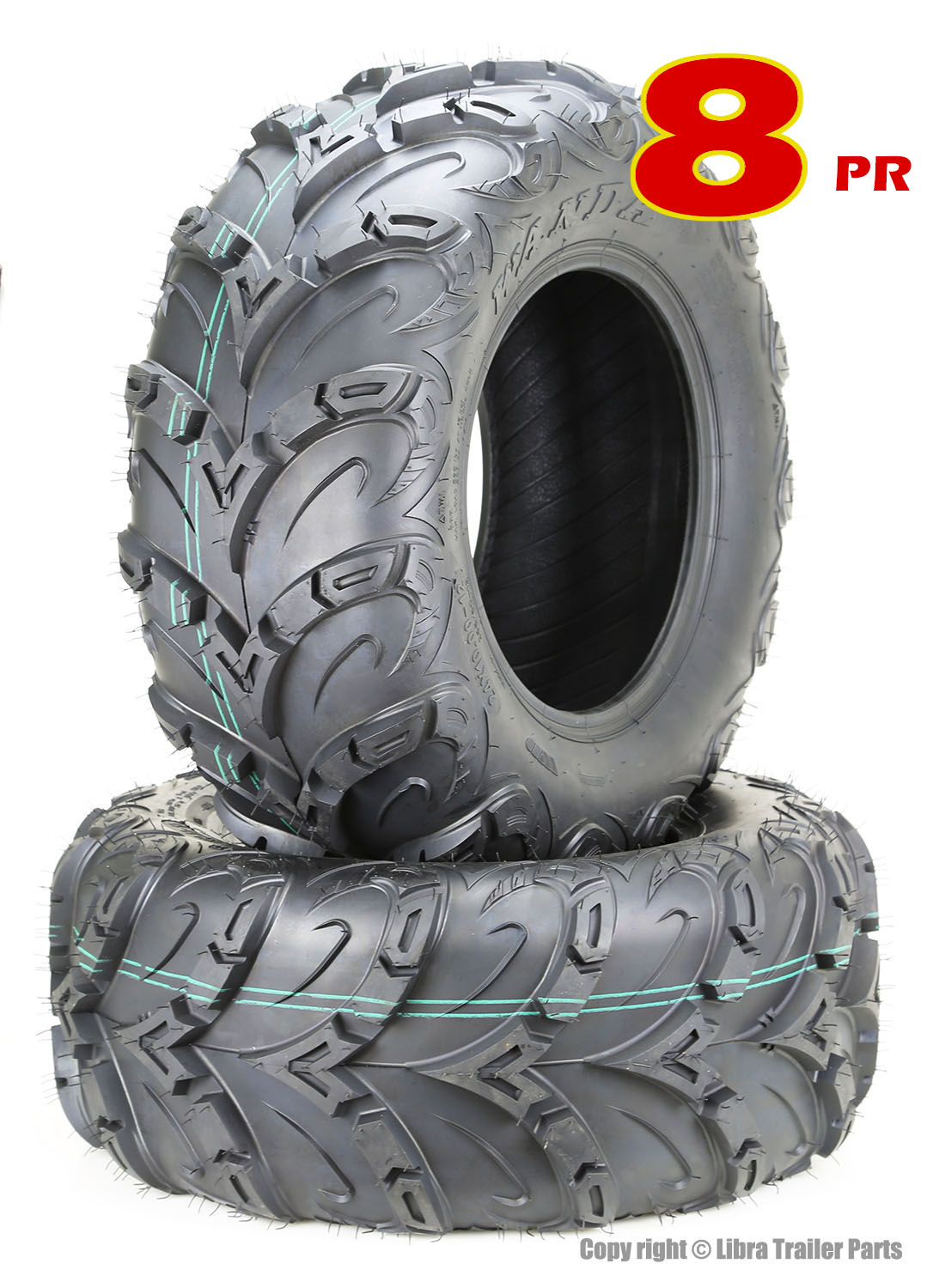 Set 2 Premium WANDA 8PR ATV UTV Tires 25X812 25x8x12