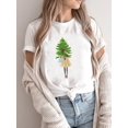 thumbnail image 1 of Ropa de vacaciones para mujer, camiseta con estampado de letras dulces de los años 90, camiseta estampada, camisetas de año nuevo, moda de feliz navidad 2025, 1 of 5