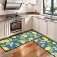 thumbnail image 3 of Kitchen Rugs Sets Of 2,Yellow Lemon Fruit Flowers Blue Pattern Anti Fatigue Kitchen Mat Rugs Non Slip Washable,Decorative Kitchen Floor Mats for Kitchen,Sink,Laundry,17"x47"+17"x47", 3 of 5