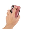 thumbnail image 3 of for iPhone XR Wallet Case with Card Slots, Hand Wrist Strap Rotate Ring Design, Finger Grip Ring PU Leather Magnetic Button Shockproof Purse Phone Cover for iPhone XR, Pink, 3 of 7