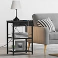 thumbnail image 4 of OLOV Modern Nightstand with Charging Station, Black, 4 of 14