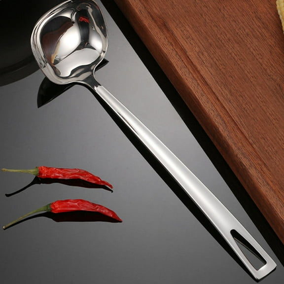 MLINS Stainless Steel Soup Ladle Cooking Frying Food Ladle Long Handle for Stirring Portioning and Serving Soups Restaurants Home