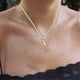 thumbnail image 1 of HomeKingdee Moon Cat Short Clavicle Chain Necklace - Color Electroplated Plastic Unisex Pendant for Women and Men, for Wedding, Anniversary, Gift Occasions, 1 of 5
