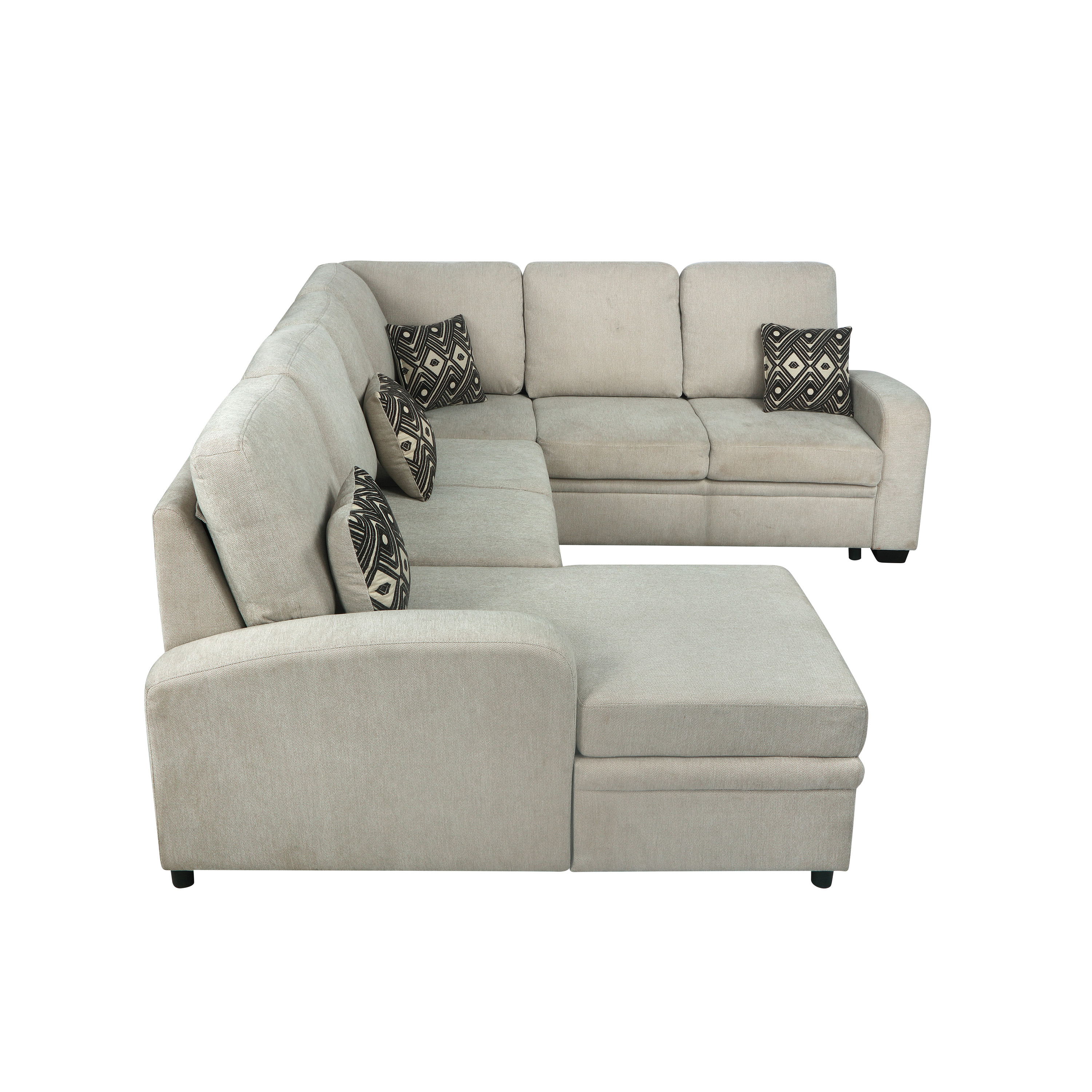 Serta Blair Multifunctional Indoor Sectional Sofa with USB & Power, Beige - image 5 of 11
