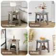 thumbnail image 6 of Huisuilinss End Table,Small Side Table,2-Tier Nightstand,Narrow Bedside Table With Storage Shelf,Wood Night Stand For Small Spaces Bedroom Entryway Farmhouse Living Room, 6 of 7