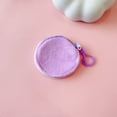 thumbnail image 2 of Xfvqtps Coin Purse Plush Casual Portable New Exquisite Solid Color Zipper Rotundity Mini Wallet Purple, 2 of 5