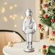 thumbnail image 2 of Estatua de Cascanueces Coleccionable Decoración Manualidades Adorno de Escritorio Figura de Cascanueces Blanco, 2 of 9