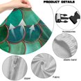 thumbnail image 7 of SCRAWLGOD Mermaid Scales Print Teal Green 4 Pieces Gaming Chair Covers with Armrest Covers Dustproof Scratch Resistant Gaming Chair Cover Set Elastic Computer Chair Seat Slipcovers, 7 of 7
