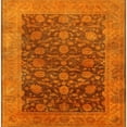 thumbnail image 1 of Ahgly Company Machine Washable Indoor Square Industrial Modern Neon Orange Area Rugs, 3' Square, 1 of 7