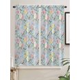 thumbnail image 5 of Blue Spring Floral Bathroom Window Curtain, Elegant Farmhouse Flowers Birds Watercolor Light Filtering Coffee Kitchen Curtains, Bedroom Living Room Curtains 2 Panel 84"x63", 5 of 6