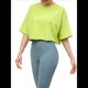 thumbnail image 1 of Top Corto Holgado de Corta para Mujer, Cuello Redondo, Hombros Caídos, Informal, Estilo Cuadrado, para Yoga, Correr, Corto Verde XL, 1 of 8