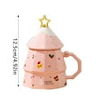 thumbnail image 2 of WIFKLSIIPG Christmas Ceramic Mug Set Festive Holiday Cup with Practical Christmas Present(Red), 2 of 3