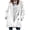 White, variant on LOVZFMLL Plus Size Women's Fleece Coat Long Hooded Cardigan with Pockets Fur Lined Winter Outerwear Warm Button Front