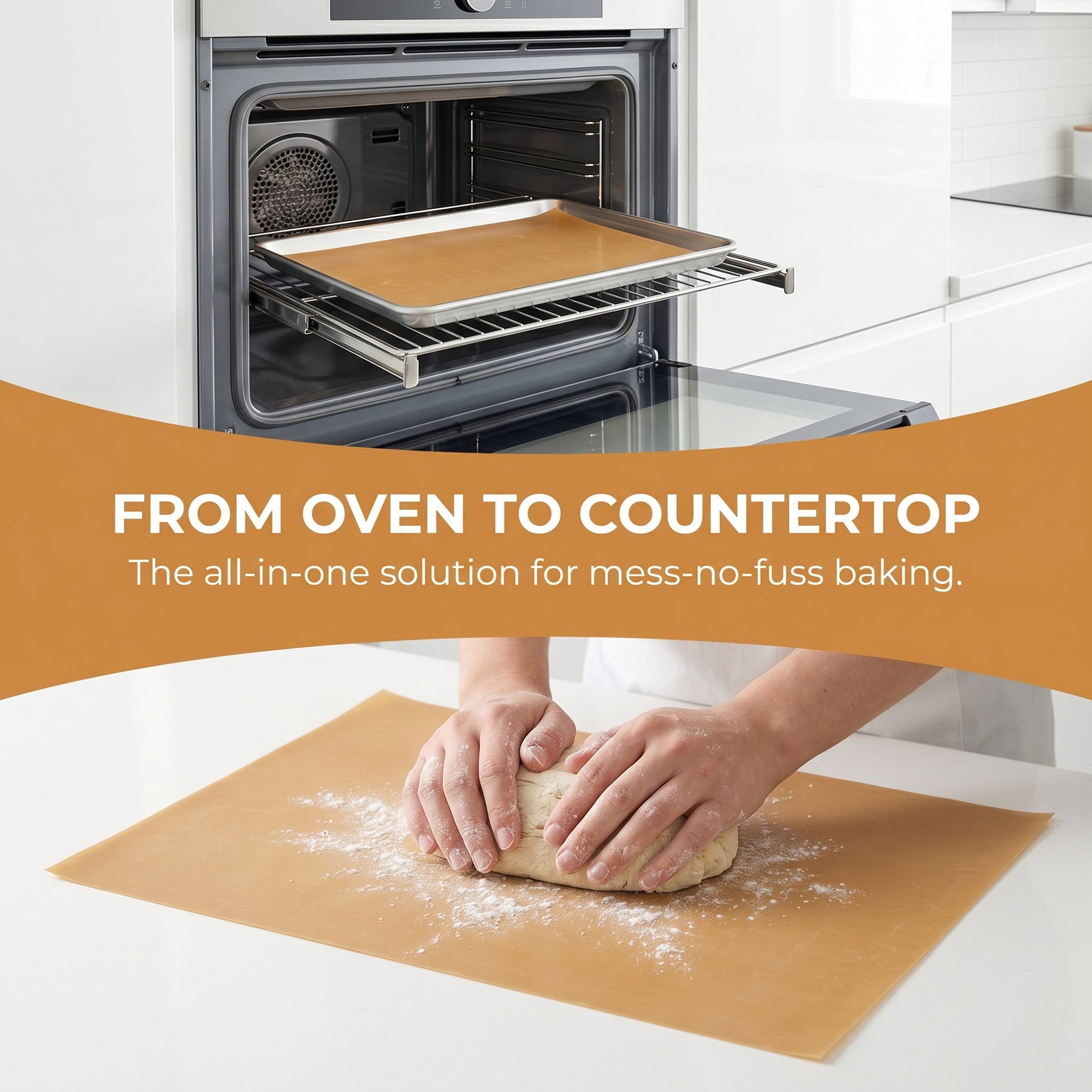 Unique Bargains 3 Pack Silicone Oven Liner for Electric Oven and Grill Brown 15.7"x23.6"