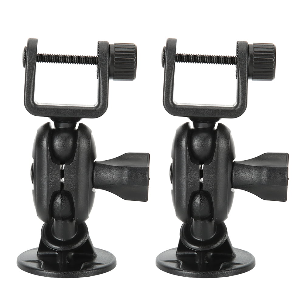 Yajisi 2 Pcs Mini Dash Camera Mount Bracket Dashboard Recorder Suction Cup Holder 360 Degree Adjustable Universal U-Shape Head For Car DVR Windshield, 16mm Ball Head, Black