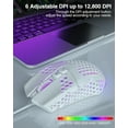 thumbnail image 3 of SM900 Gaming Mouse Wired with RGB,Adjustable 12800 DPI Wired Gaming Mouse with Side Buttons,Computer Mouse for Laptop/PC,White, 3 of 4