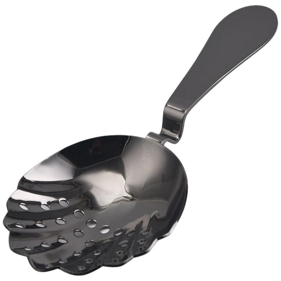 Vjnyvs Bartender Ice Strainer Stainless Steel Ice Spoon Filter Shell Shape Strainer Cocktail Strainer Professional Ice Cube Filter Spoon Home Kitchen Barware