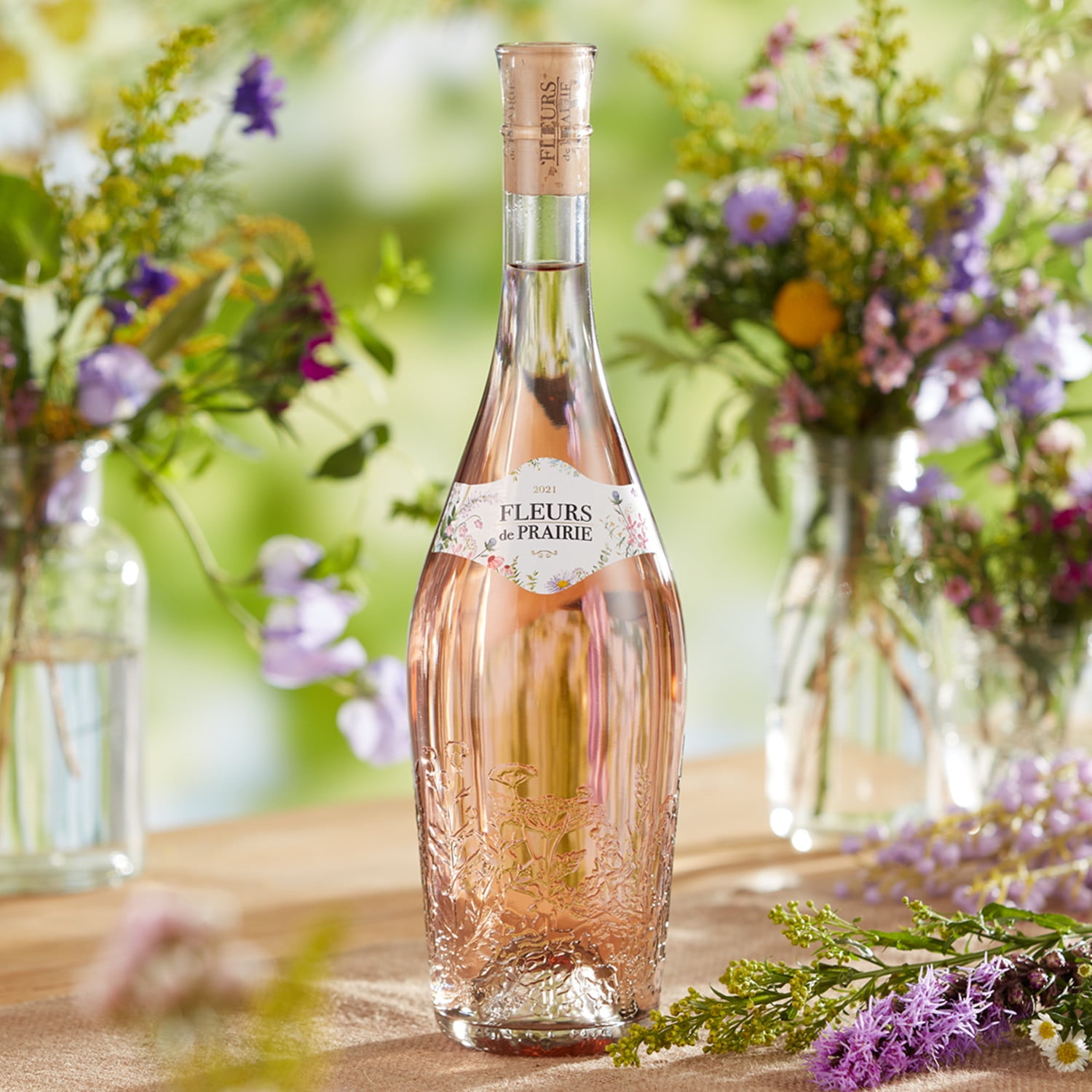 Fleurs de Prairie Rosé Wine France 750 ml Bottle 12.5% ABV Light