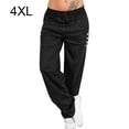 thumbnail image 2 of letairis Pantalons Amples pour Femmes, Pantalons de Sport Multicolores, Noir 4TG, 2 of 6