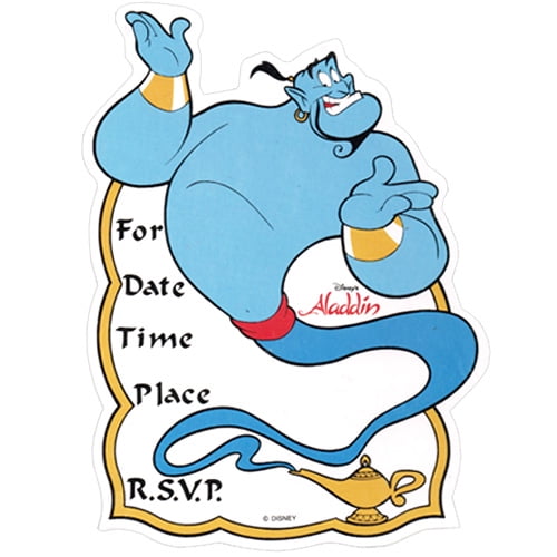 Aladdin Vintage 1992 'Genie' Invitations w/ Envelopes (8ct)