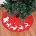 thumbnail image 3 of Falda de árbol con estampado de alces navideños Falda de árbol de Navidad de 1 m Decoraciones navideñas, 3 of 5