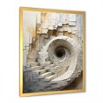 thumbnail image 5 of Designart "Timeless Turn In Gold And White" Abstract Spirals Picture Framed Canvas Prints, 5 of 5