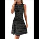 thumbnail image 3 of Vestidos Casuales para Mujer 2025, Minivestidos A Rayas Sin Mangas, Cintura Alta, Corte A. Negro L, 3 of 10